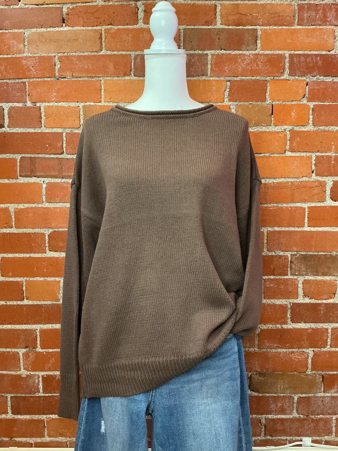 Oversized Rolll Neck Knit Sweater